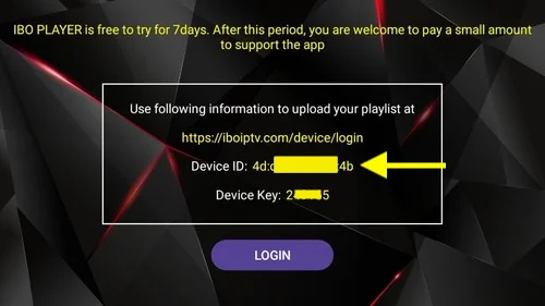 صورة شاشة تفعيل IBO Player